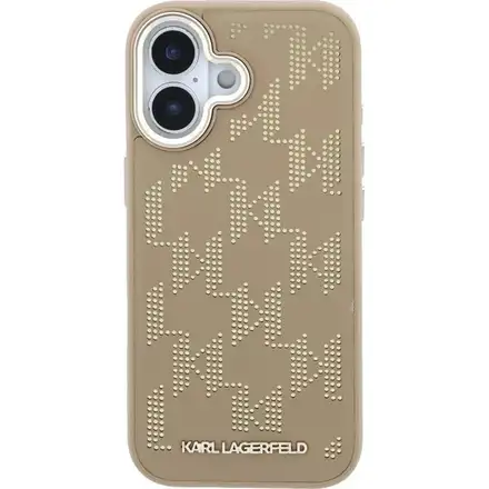 Karl Lagerfeld PU Perforated Monogram MagSafe MagSafe kryt iPhone 17 hnědý