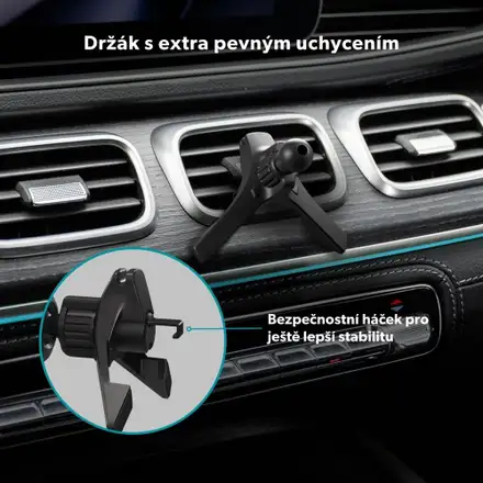 Epico UltraDrive Qi2 Alu Mag+ bezdrátová nabíječka do auta ED70 - černá