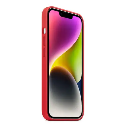 Apple iPhone 14 Plus Silicone Case with MagSafe-(PRODUCT)RED