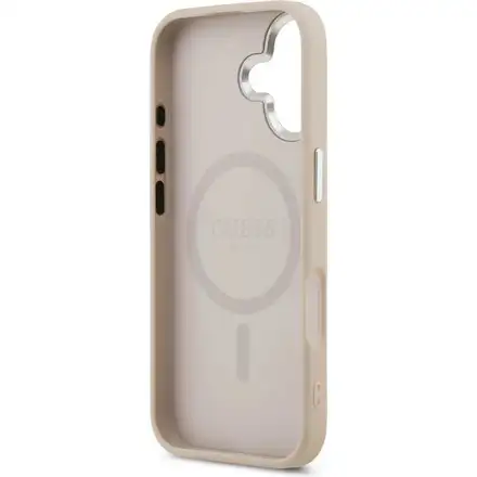 Guess PU Saffiano MagSafe kryt iPhone 17 růžový