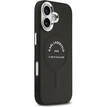 Karl Lagerfeld PU RSG Logo MagSafe kryt iPhone 17 černý