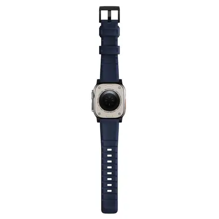 Nomad řemínek Rugged Strap pro Apple Watch 49/45/44/42 mm - Atlantic Blue/Black Hardware