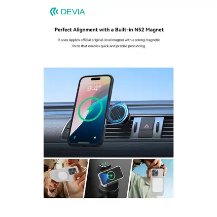 Devia kryt Ripple Magnetic Shockproof TPU Case pro iPhone 16 - Black