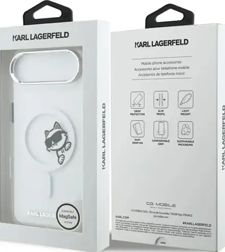 Karl Lagerfeld IML Choupette Peekaboo MagSafe MagSafe kryt iPhone Air průhledná