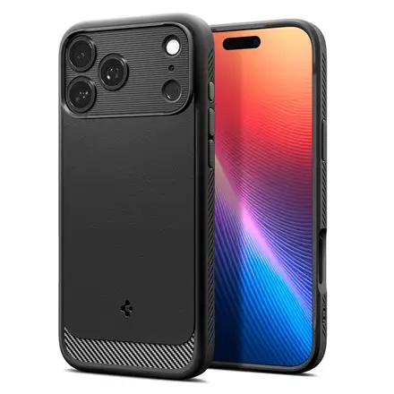 Spigen kryt Rugged Armor Magsafe pro iPhone 17 Pro - Matte Black