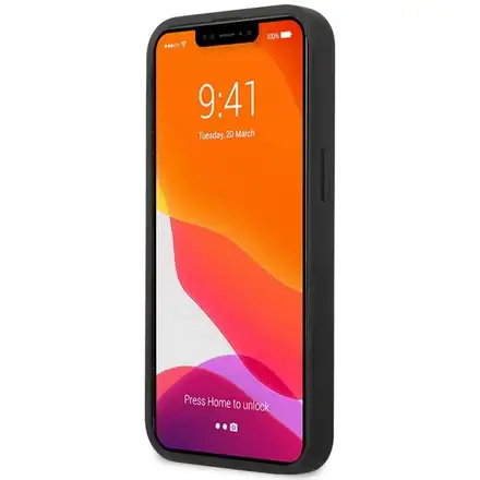 Guess PU 4G Metal Logo kryt iPhone 13 šedý