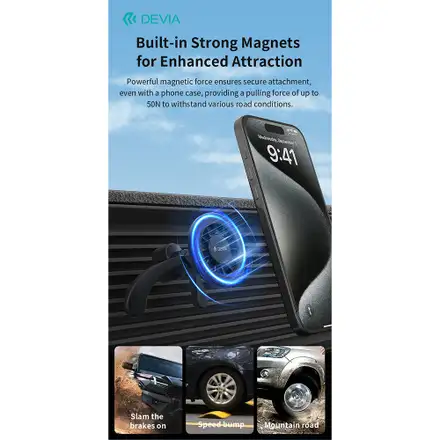 Devia držák do auta Magic Clip Car Back Seat Tablet Bracket - Black