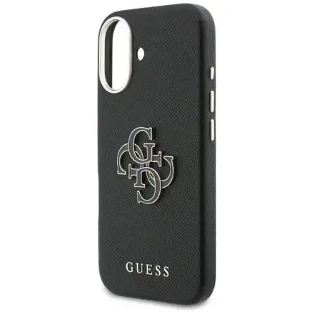 Guess PU Resin Logo kryt iPhone 17 černý