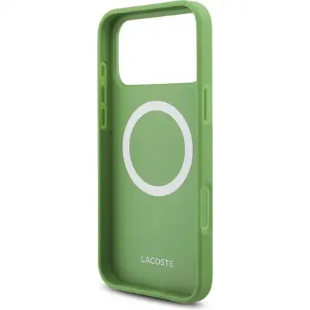Lacoste Iconic Petit Pique MagSafe kryt + peněženka iPhone 17 Pro Max zelený