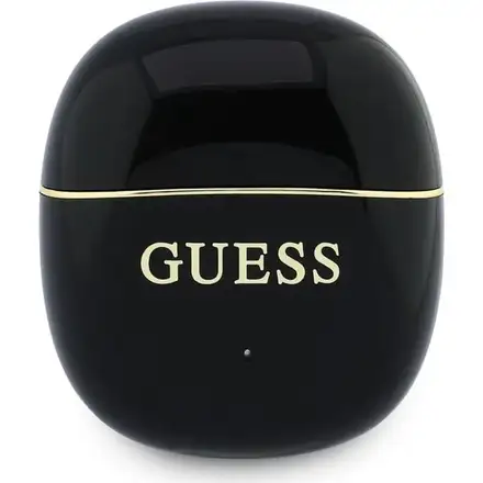 Guess Gold Line Glossy Classic Logo TWS Bezdrátová Sluchátka černá