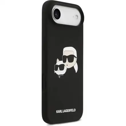 Karl Lagerfeld Liquid Silicone Double Heads MagSafe kryt iPhone Air černý