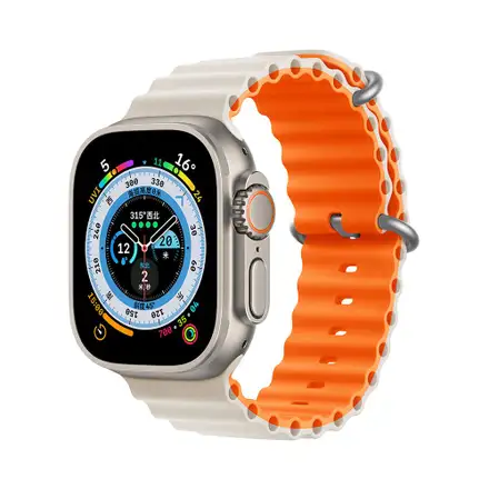 Devia řemínek Deluxe Series Sport6 Silicone Two-tone Band 40/41mm - Starlight/Orange