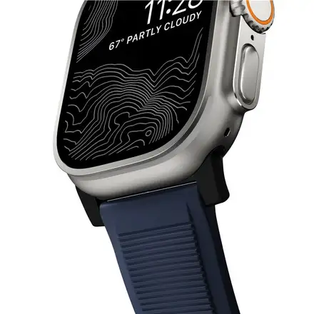 Nomad řemínek Rugged Strap pro Apple Watch 49/45/44/42 mm - Atlantic Blue/Black Hardware