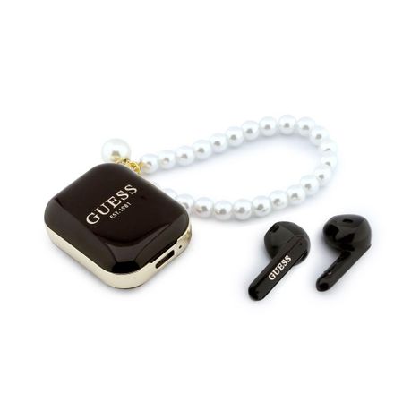 Guess Pearl Strap TWS Bezdrátová Sluchátka černá