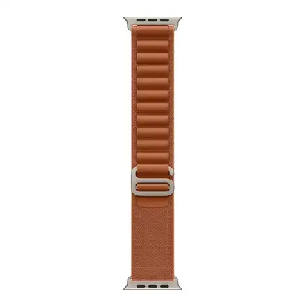 Apple Watch 49mm Terra Cotta Alpine Loop - Medium - Natural Titanium Finish