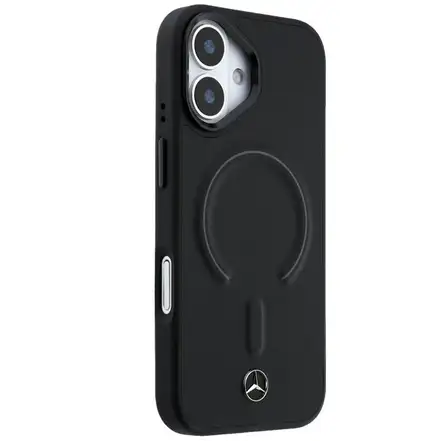 Mercedes PU Leather 3D MagSafe Zadní Kryt pro iPhone 17 černý