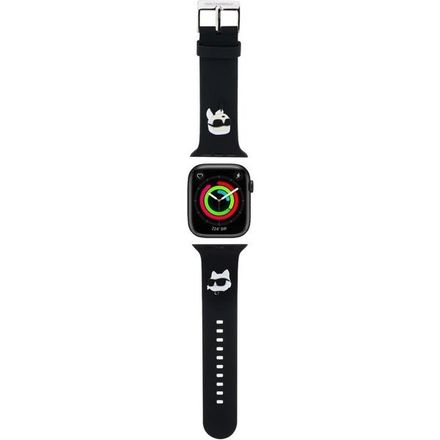 Karl Lagerfeld Karl and Choupette Head NFT Řemínek pro Apple Watch 42/44/45/46/49 černý