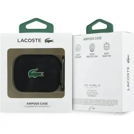 Lacoste Liquid Silicone Croc Logo Pouzdro pro AirPods 3 Pro černé