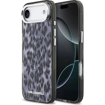 Karl Lagerfeld IML Leopard MagSafe kryt iPhone Air šedý