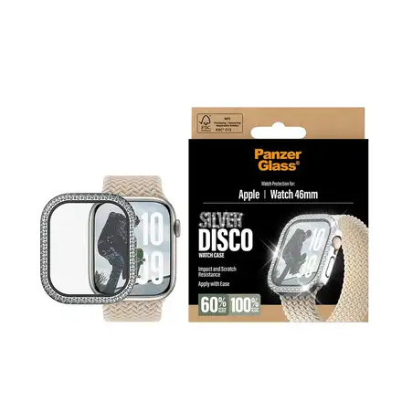 PanzerGlass ochranné sko Disco pro Apple Watch 10/11 46mm - Bing Silver