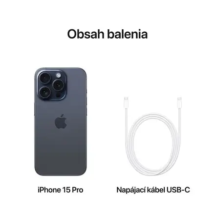 iPhone 15 Pro 128 GB Modrý titan *Třída B*