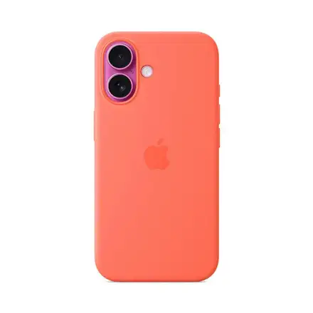 iPhone 16 Silicone Case with MagSafe - Mandarinková
