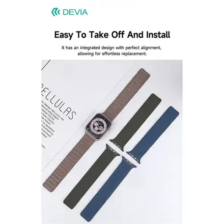 Devia řemínek Deluxe Magnetic Fiber Watch Band 44/45/46mm - Taupe