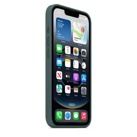 Apple iPhone 16e Silicone Case – Lake Green