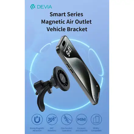 Devia držák do auta Magic Clip Car Back Seat Tablet Bracket - Black