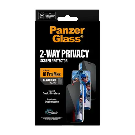 PanzerGlass ochranné sklo UWF 2-Way Privacy pro iPhone 18 Pro Max-Black Frame