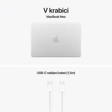 EDU MacBook Neo Apple A18 Pro 6core CPU 5core GPU 8GB 512GB Stříbrný CZ