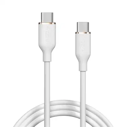 Devia kabel USB-C do USB-C Jelly Series Silicone Cable 1.2m - White