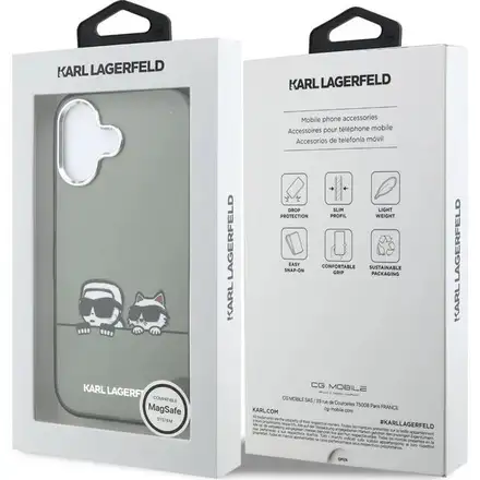 Karl Lagerfeld IML K&CH Heads Logo MagSafe MagSafe kryt iPhone 17 černý