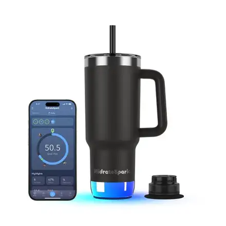 HidrateSpark PRO 2 - chytrý termohrnek, 887 ml, černý