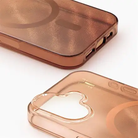 iDeal Fashion Clear Case MagSafe iPhone 16 Mocha Mousse