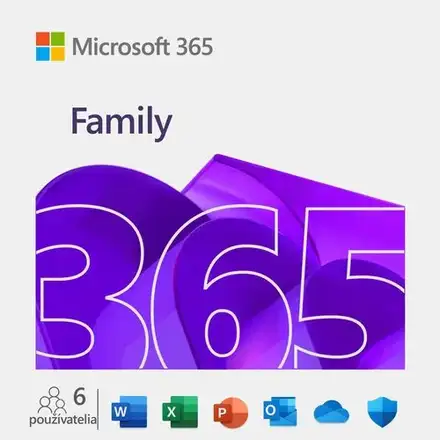Microsoft 365 Family-předplatné 1 rok, až 6 osob-elektronická licence
