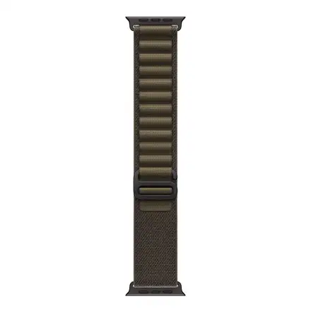 Apple Watch 49mm Dark Olive Alpine Loop-Medium-Black Titanium Finish
