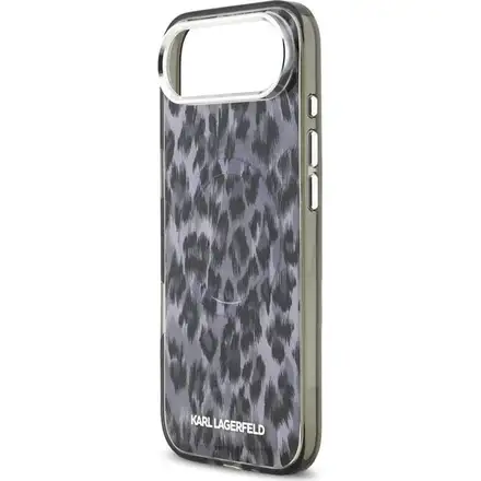 Karl Lagerfeld IML Leopard MagSafe kryt iPhone Air šedý