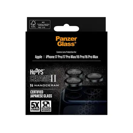 PanzerGlass ochranné sklo Hoops pro iPhone 17 Pro/17 Pro Max - Ceramic II