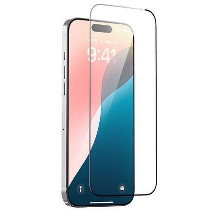 Devia ochranné sklo Van Series Anti-Static pro iPhone 16 Pro Max - Black Frame