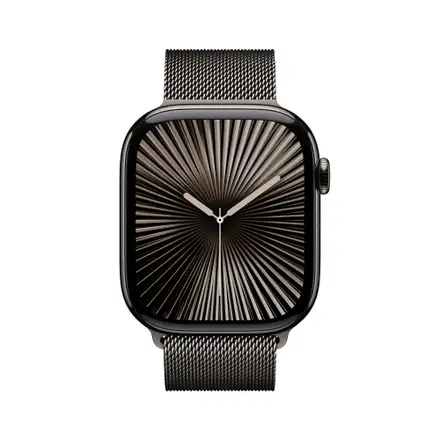 Apple Watch Series 10 GPS + Cellular 46mm Břidlicově šedý titan s břidlicově šedým milánským tahem - S/M