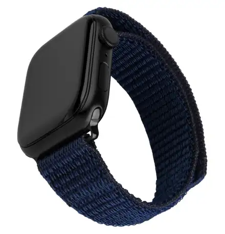 FIXED Nylon Sporty Strap pro Apple Watch 45/44/42 mm, tmavě modrý