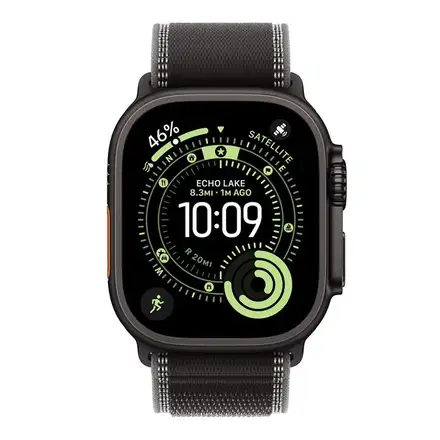 Apple Watch 49mm Black/Charcoal Trail Loop - M/L - Black Titanium Finish