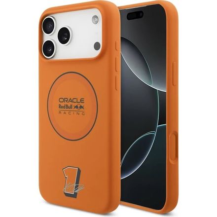 Red Bull Silicone Blue Ring MagSafe Zadní Kryt pro iPhone 17 Pro Max oranžový