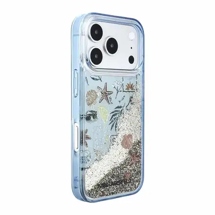 Karl Lagerfeld Liquid Glitter Beach kryt iPhone 18 Pro Max modrý
