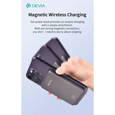 Devia powerbank Extreme Speed Series Mini Magnetic 5.000 mAh PD 20W-Space Gray