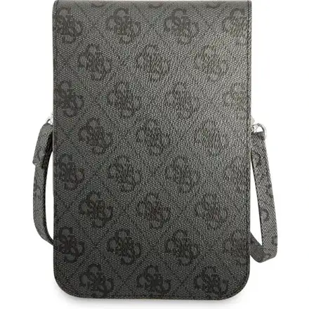 Guess PU Saffiano Triangle Logo Taška na Telefon černá