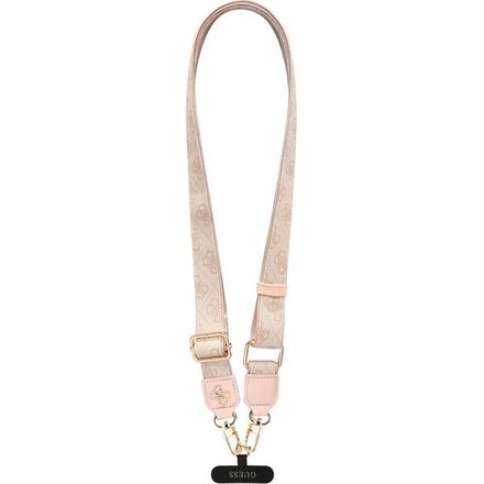Guess Crossbody Popruh PU 4G Metal Logo růžový