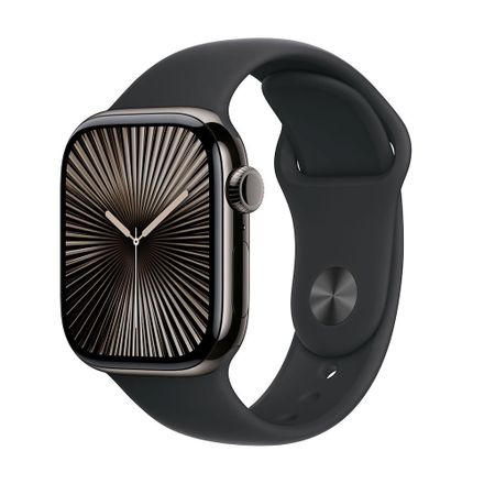 Apple Watch Series 10 GPS + Cellular 42mm Slate Titanium Case with Black Sport Band-S/M *rozbaleno aktivováno*