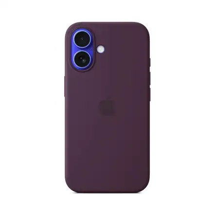 iPhone 16 Silicone Case with MagSafe - Švestková
